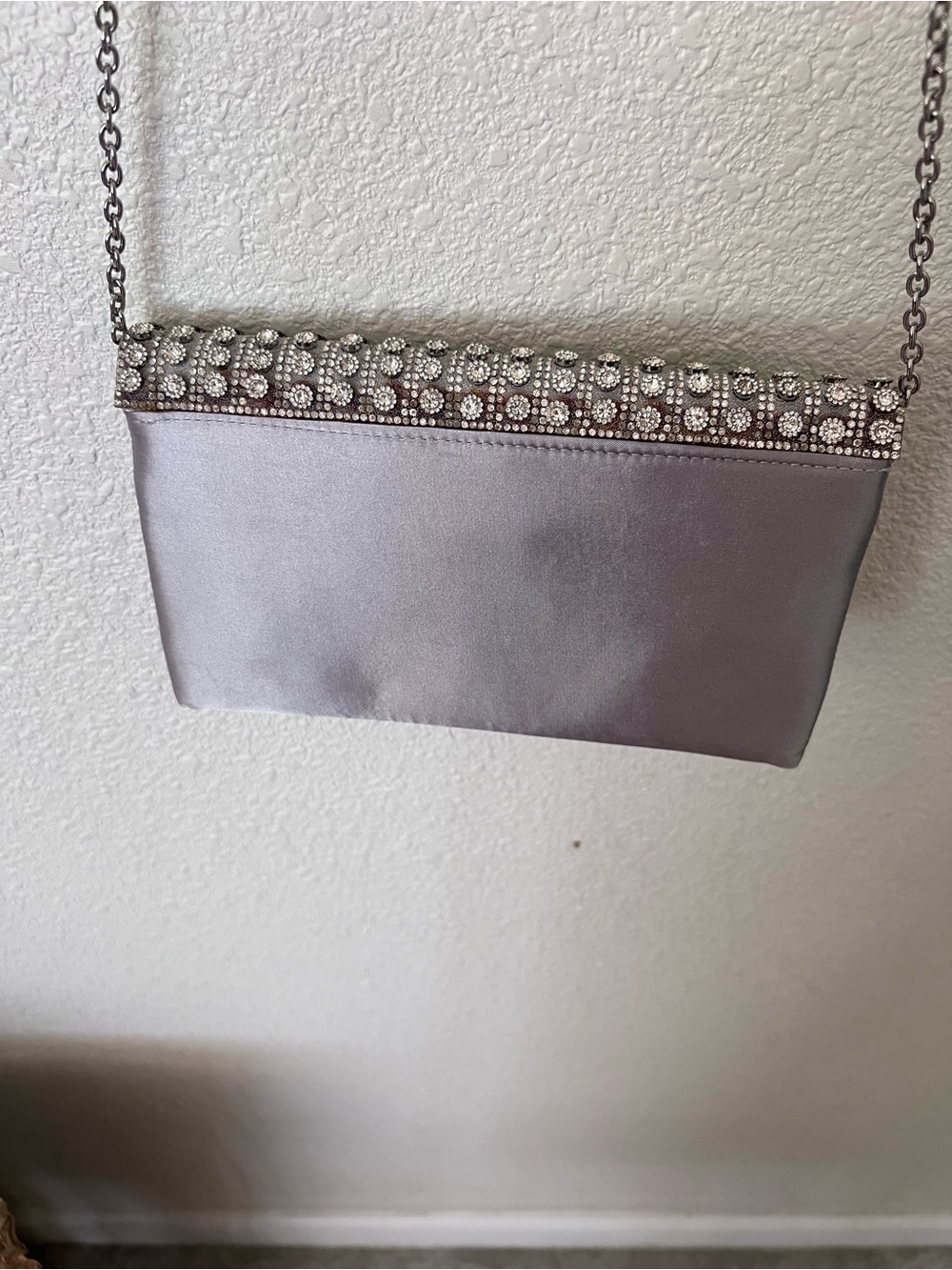 INC International Concepts Silver Crystal-Embellished Evening Clutch/Crossbody - Picture 8 of 11